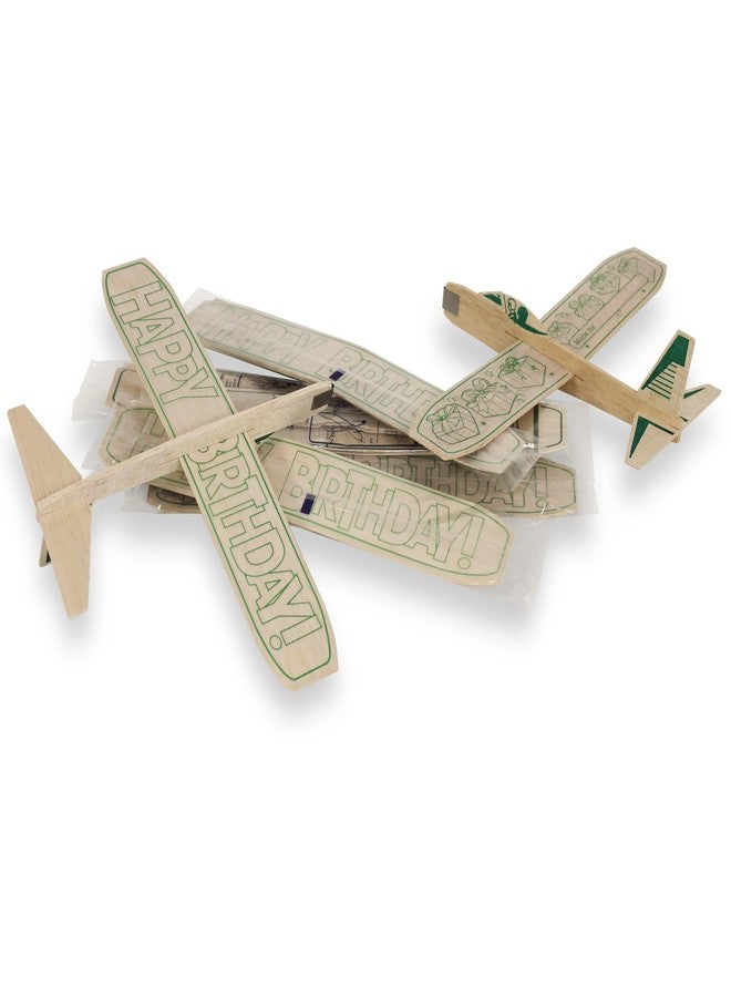 Guillows Guillow's 12" Balsa Glider Planes: Happy Birthday - 6 Pack Bundle - Flying Airplane Building Kit, Assemble & Decorate Wooden Gliders, Party Craft Kids Ages 8+ - Image 4